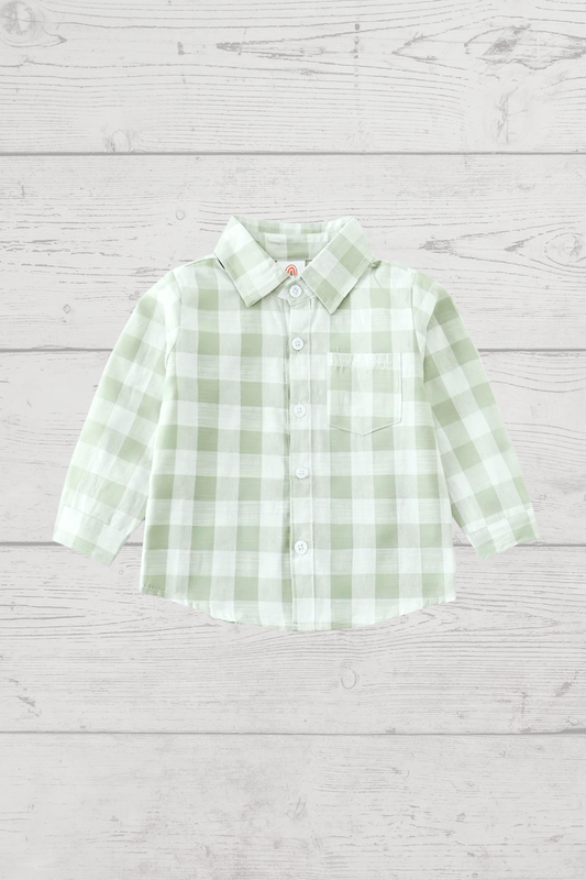 Sage Plaid Button-down Shirt