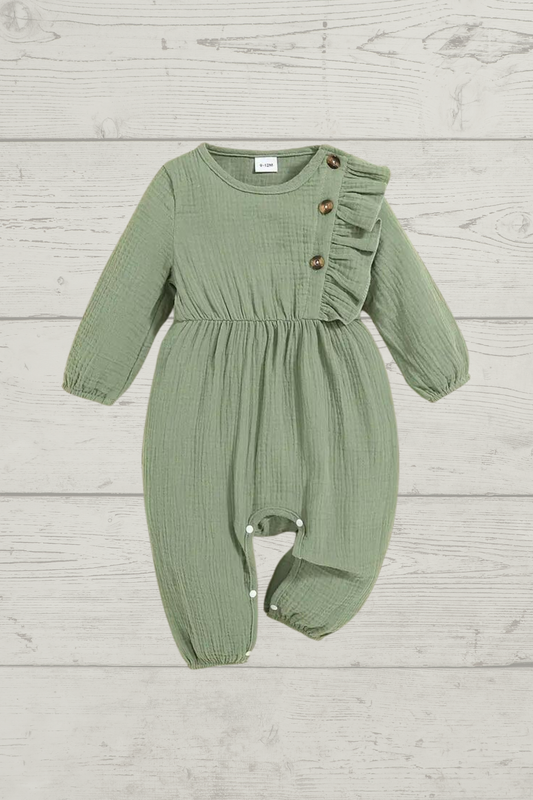 Sage Green Cotton Jumpsuit