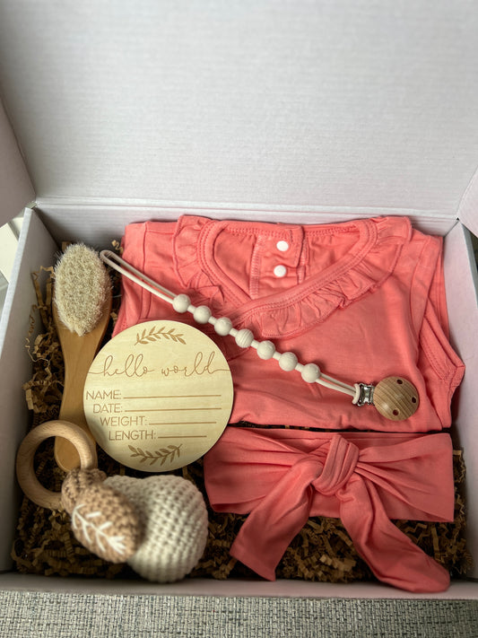 Coral Baby Gown Box