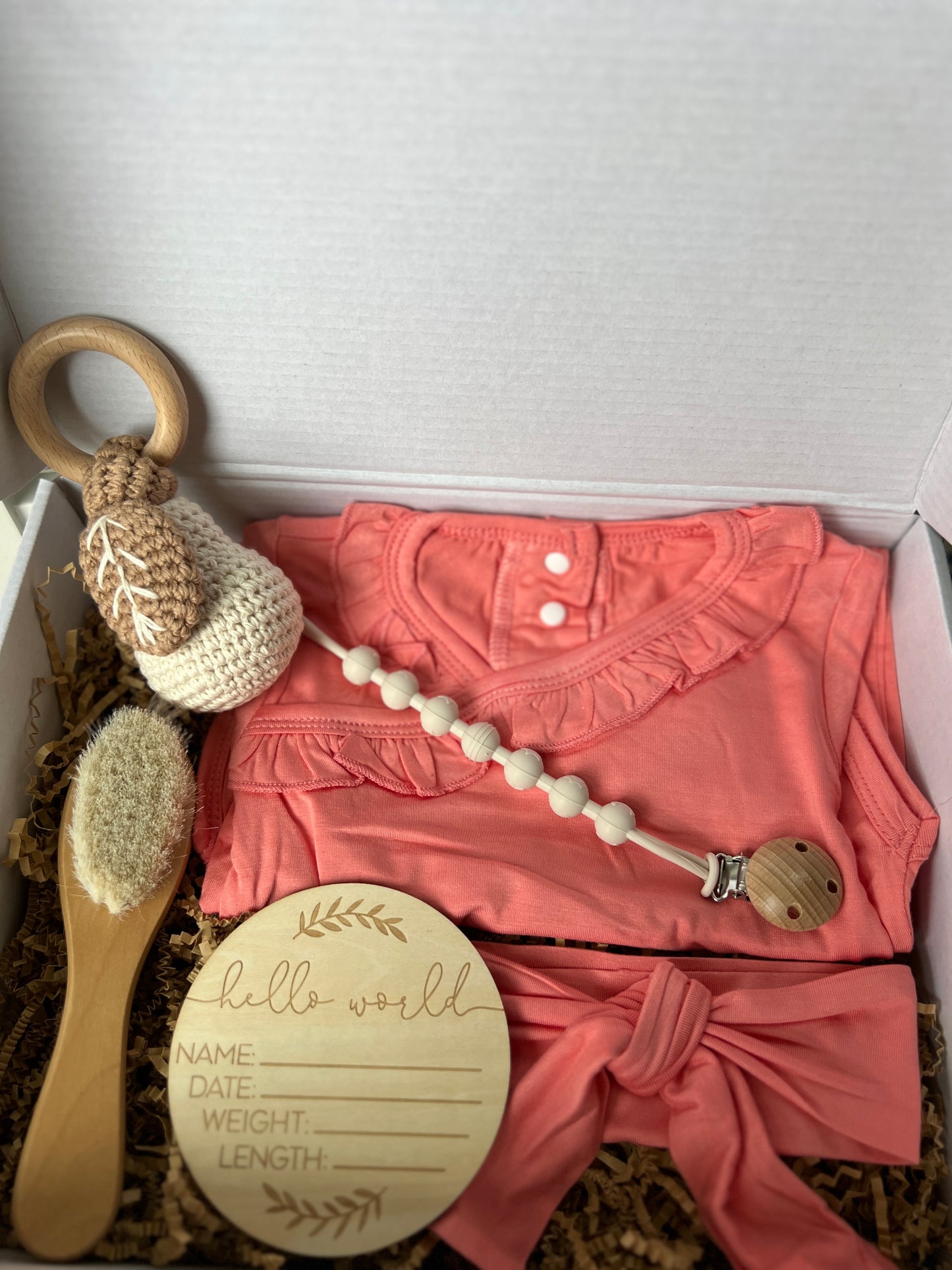 Coral Baby Gown Box