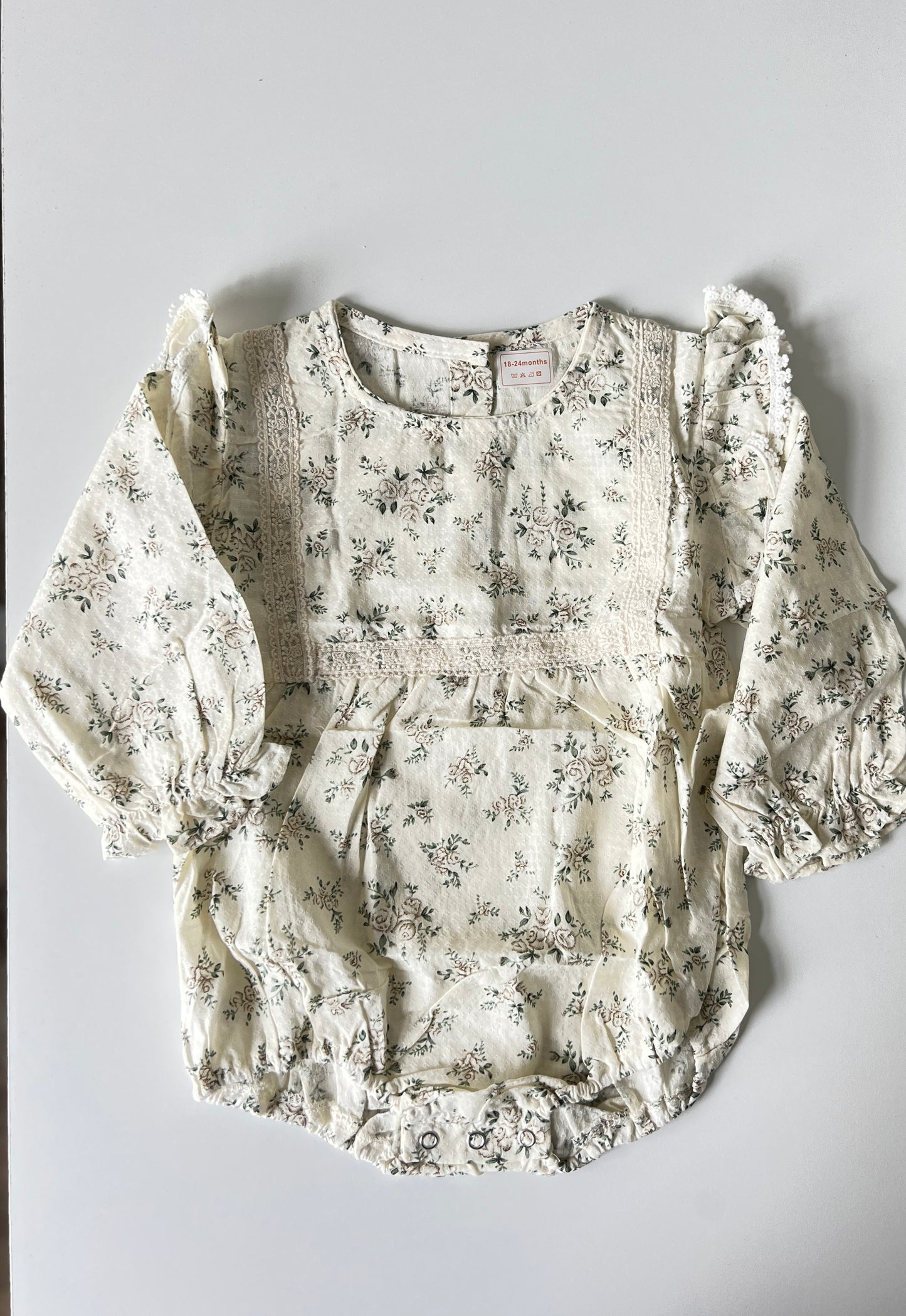 Printed Jacquard Long Sleeve Bodysuit